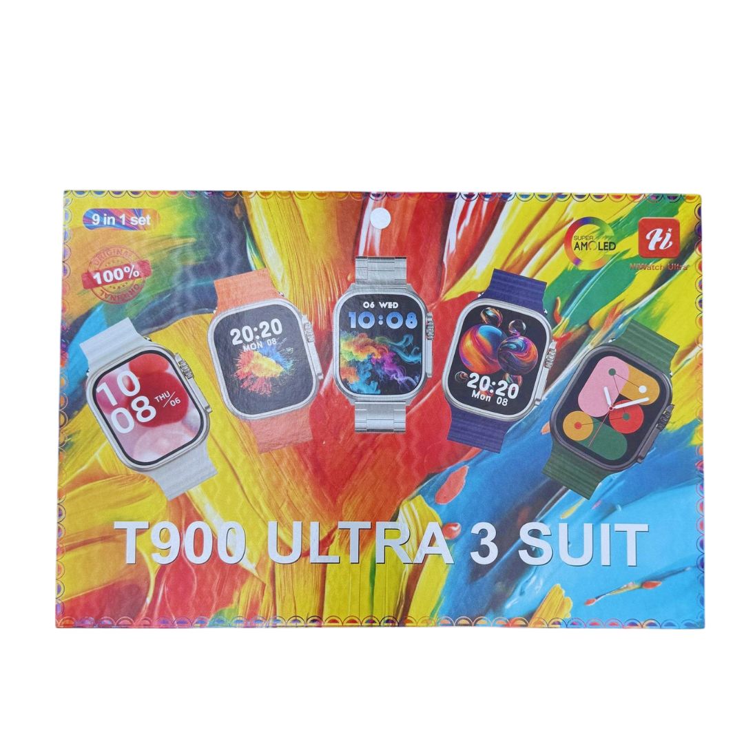 Reloj inteligente T900 Ultra 3 Suit 9 en 1
