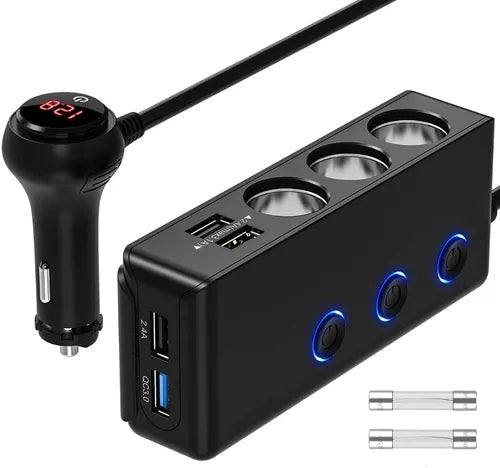 Cargador De Carro Multifuncional Con Puertos Usb Y Usb C