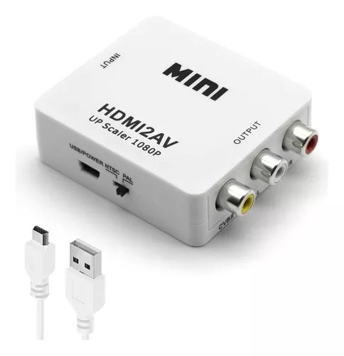 Adaptador Hdmi A Rca O Convertidor Hdmi A Rca 1080p Hdmi2av